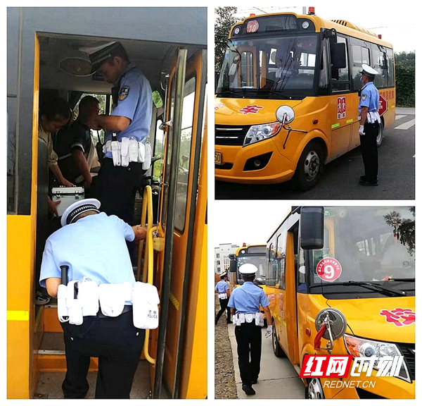 圖一：民警線下嚴格檢查路面校車的安全情況.jpg