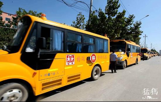 河南鄭州53家幼兒園小學(xué)校車排隊(duì)體檢 不合格要處罰